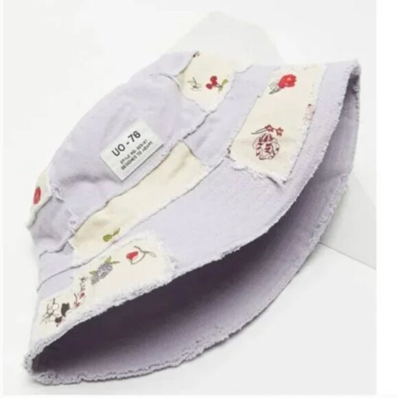 ⭐️? Frayed Patchwork Boho Street Peasant Hipster Hippie Cottage Farm Bucket Hat